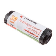Пакеты для мусора особопрочные с затяжкой, 35 л, 15 шт., PERFECTO LINEA Пакеты для мусора особопрочные с затяжкой, 35 л, 15 шт., PERFECTO LINEA