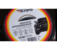 Изолента автом. флис KRANZ 0,3х19мм 15м арт. KR-09-2906