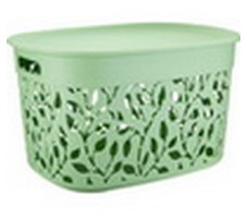 Коробка ФЛОРА25,0л (мята) с крышкой