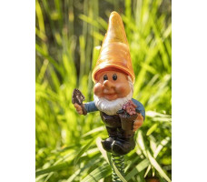 Фонарь садовый светод. на солнечной  батарее Чудесный сад Гном в желтом колпаке арт. 681-Y