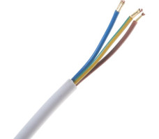 Шнур сетевой LUX V3 ПВС 1.5 м с вилкой с з/к Белый 3х0.75 Китай