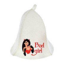 Шапка для бани и сауны войлок Hot Pot Bad girl арт. 41158