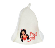 Шапка для бани и сауны войлок Hot Pot Bad girl арт. 41158