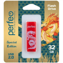 Флэш-диск Perfeo USB 32GB C04 Red Dragon арт. PF-C04RD032