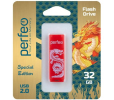 Флэш-диск Perfeo USB 32GB C04 Red Dragon арт. PF-C04RD032