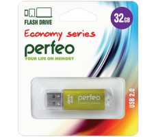 Perfeo USB флэш-диск 32GB E01 Gold economy series 10/100