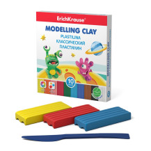 Классический пластилин ErichKrause® Monsters 10 цветов со стеком, 150г коробка Классический пластилин ErichKrause® Monsters 10 цветов со стеком, 150г коробка