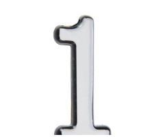 Цифра дверная "1" хром