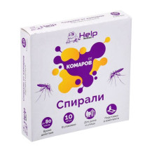 Спирали от комаров, 10 шт., HELP Спирали от комаров, 10 шт., HELP