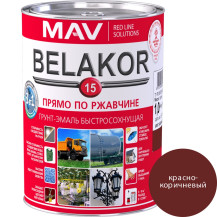 Грунт-эмаль BELAKOR 15 прямо по ржавчине 3 в 1 быстросохнущая красно-коричневая матовая 1,0 л. (1,0 кг.) Грунт-эмаль BELAKOR 15 прямо по ржавчине 3 в 1 быстросохнущая красно-коричневая матовая 1,0 л. (1,0 кг.)