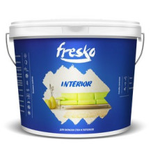Краска водно-дисперсионная для внутренних работ "FRESKO INTERIOR" Белая, 1,0 кг. Краска водно-дисперсионная для внутренних работ "FRESKO INTERIOR" Белая, 1,0 кг.