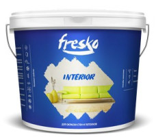 Краска водно-дисперсионная для внутренних работ "FRESKO INTERIOR" Белая, 1,0 кг.