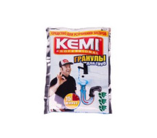 Средство для удаления засоров «KEMI professional - гранулы»  П/Э пакет 70 гр.