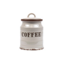 Банка для сыпучих продуктов керамическая Coffee 0.8л арт. LF13298-Grey Банка для сыпучих продуктов керамическая Coffee 0.8л арт. LF13298-Grey