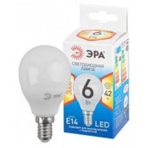 Лампа светодиодная стандарт LED P45-7W-827-E14 ЭРА QX диод. шар, 6Вт, тепл., E14 Лампа светодиодная стандарт LED P45-7W-827-E14 ЭРА QX диод. шар, 6Вт, тепл., E14