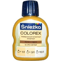 Пигментный концентрат универсальный Sniezka Colorex 63 орех светлый 100 мл Пигментный концентрат универсальный Sniezka Colorex 63 орех светлый 100 мл