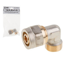 Колено 16(2,0)х1/2" нар. для трубы PEX AV Engineering