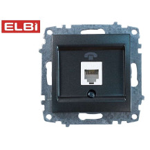 Розетка для телефона, дымчатый EL-BI Zena-Vega 609-011100-221 Розетка для телефона, дымчатый EL-BI Zena-Vega 609-011100-221