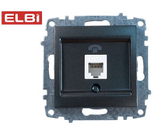 Розетка для телефона, дымчатый EL-BI Zena-Vega 609-011100-221