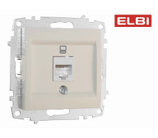 Розетка компьютерная, кремовый, EL-BI Zena-Vega 609-010300-247