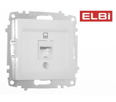 Розетка компьютерная, белоснежный EL-BI Zena-Vega 609-015600-247