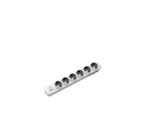Колодка EL-BI Myra 6 гн c/з и выключателем, белая арт. 527-010200-602