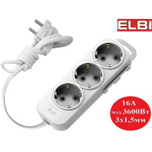 Удлинитель EL-BI Myra 3гн3м c/з 527-010203-321 Белый Турция
