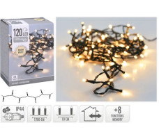 Гирлянда электрическая, (светильник) 120 LED,12м, IP44, белый арт.АХ8405520