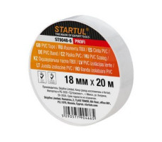 Изолента ПВХ 18ммх20м белая STARTUL PROFI (ST9046-6) (130 мкм)