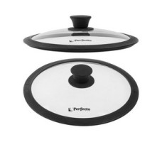 Крышка стеклянная, 260 мм, с силиконовым ободом, круглая, Handy (Хенди), PERFECTO LINEA