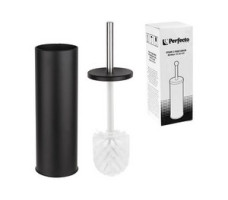 Ершик с подставкой, черный, нержавеющая сталь, PERFECTO LINEA