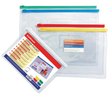 ZIP-пакет пластиковый ErichKrause® PVC Zip Pocket, A4, прозрачный