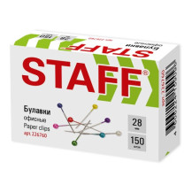 Булавки офисные STAFF EVERYDAY 28 мм 150 шт арт. 226760 Булавки офисные STAFF EVERYDAY 28 мм 150 шт арт. 226760