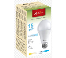 Лампа светодиодная АБВ LED лайт St A60 15W E27 4000К