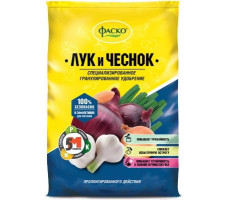 Удобрение сухое ФАСКО 5М минеральное "Для лука и чеснока" гранулированное 1 кг