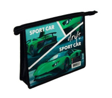 Папка для тетрадей А5 на молнии "GREEN SPORT CAR" арт. ПМ-А5-29