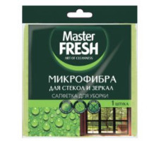 Салфетка для стекол и зеркал Master FRESH микрофибра