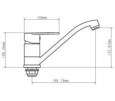 Смеситель для кухни D40-A, серия 300, ECONOCE арт. EC0304 1 32.32