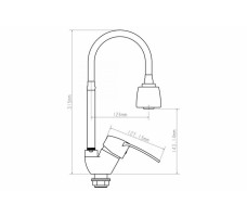 Смеситель для кухни ECONOCE D40-A серия 320 хром арт. EC0324