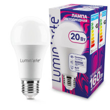 Лампа светодиодная LUMINARTE арт. LSTD-A60-20W4KE27 Лампа светодиодная LUMINARTE арт. LSTD-A60-20W4KE27