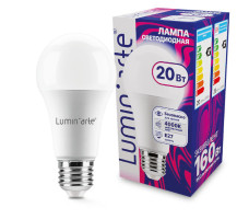Лампа светодиодная LUMINARTE арт. LSTD-A60-20W4KE27