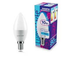 Лампа светодиодная LUMINARTE арт. LSTD-C37-10W6KE14