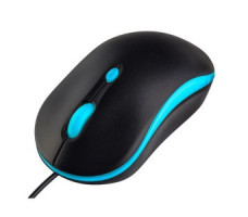 Perfeo мышь оптическая "MOUNT", 4 кн, DPI 800-1600, USB, чёрн/голуб. /100