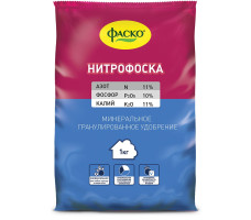 Удобрение минеральное сухое Фаско Нитрофоска 1кг Россия