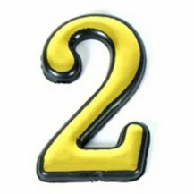 Цифра дверная "2" золото Цифра дверная "2" золото