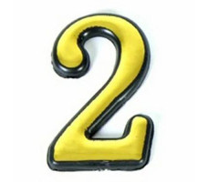 Цифра дверная "2" золото
