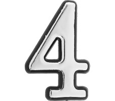 Цифра дверная большая"4" хром арт.6974