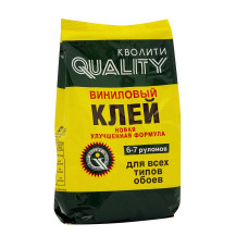 Клей обойный "QUALITY" специальный виниловый, (6-7 рулонов), 200 г Клей обойный "QUALITY" специальный виниловый, (6-7 рулонов), 200 г