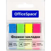 Закладки-флажки OfficeSpace, неоновые цвета 45х12 мм. Закладки-флажки OfficeSpace, неоновые цвета 45х12 мм.