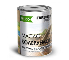 Масло колеруемое для террас и садовой мебели белый  FARBITEX ПРОФИ WOOD 0,9 л